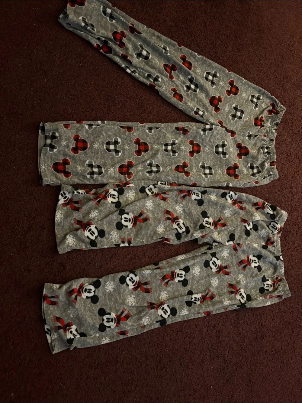 2 pairs of Mickey winter pj pants